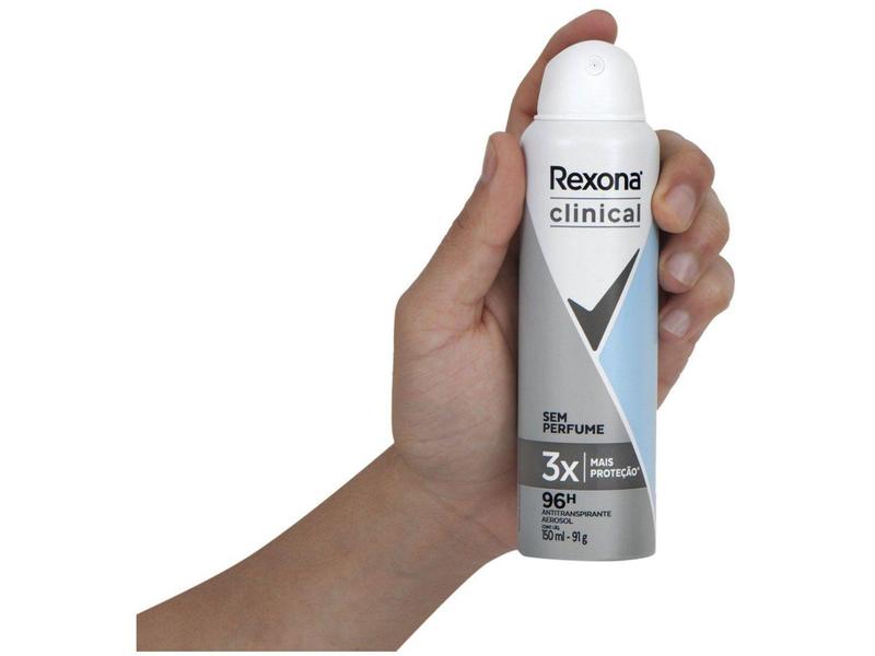 Imagem de Desodorante Rexona Clinical Aerossol - Antitranspirante Feminino sem Perfume 150ml