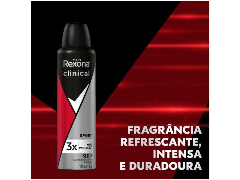 Imagem de Desodorante Rexona Clinical Aerossol - Antitranspirante Masculino 150ml