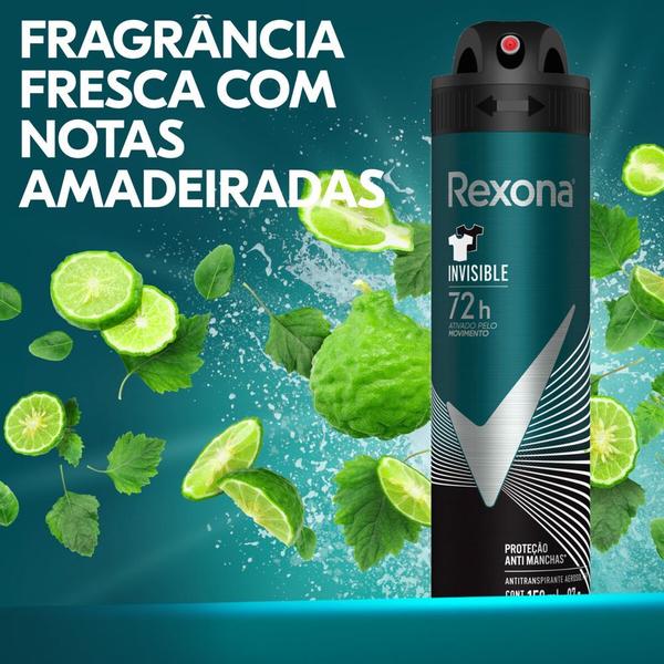 Imagem de Desodorante Rexona Men Invisible Aerossol 150ml