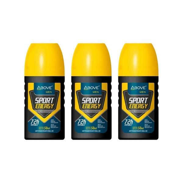 Imagem de Desodorante Roll-On Above Men Sport Energy 50Ml - Kit C/3Un