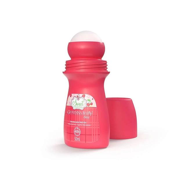 Imagem de Desodorante Roll-On Antiperspirante Giovanna Baby Cherry - Frescor e Proteção por 48 Horas - Sweet Collection - 50ml