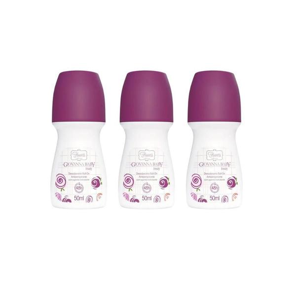 Imagem de Desodorante Roll-On Giovanna Baby Beauty 50Ml - Kit C/3Un