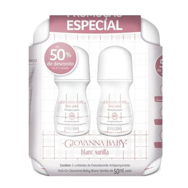 Imagem de Desodorante roll-on giovanna baby blanc vanilla 50ml+1und