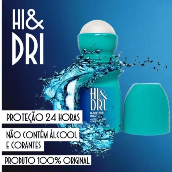 Imagem de Desodorante Roll On Hi e Dri Azul Rolon  50ml Original