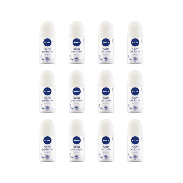 Imagem de Desodorante Roll-on Nivea 50ml Fem Sensi Pure Sem Perf -12un