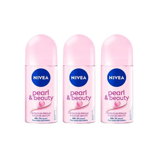 Imagem de Desodorante Roll-On Nivea 50Ml Pearl Beauty - Kit Com 3Un