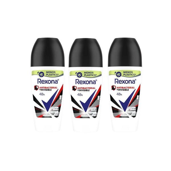 Imagem de Desodorante Roll-On Rexona 50Ml Fem Antibac Invisivel- 3Un