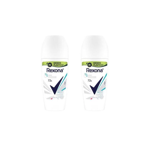 Imagem de Desodorante Roll-On Rexona 50Ml Fem Sem Perfume Kit Com 2Un