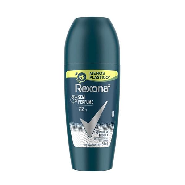 Imagem de Desodorante Roll On Rexona Antitranspirante - Masculino Sem Perfume 50ml