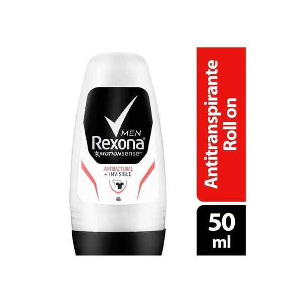 Imagem de Desodorante roll on rexona women antibacterial + invisible 50ml