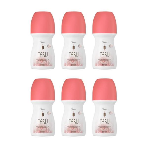 Imagem de Desodorante Roll-On Tabu Tradicional 50Ml - Kit Com 6Un