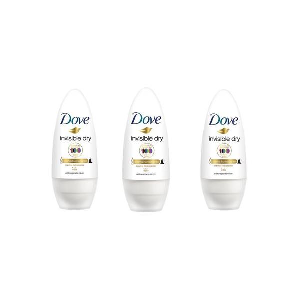 Imagem de Desodorante Rollon Dove 50Ml Feminino Invisible - Kit C/3Un