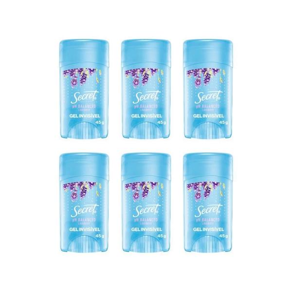 Imagem de Desodorante Secret Clear Gel Lavender 45G - Kit Com 6Un