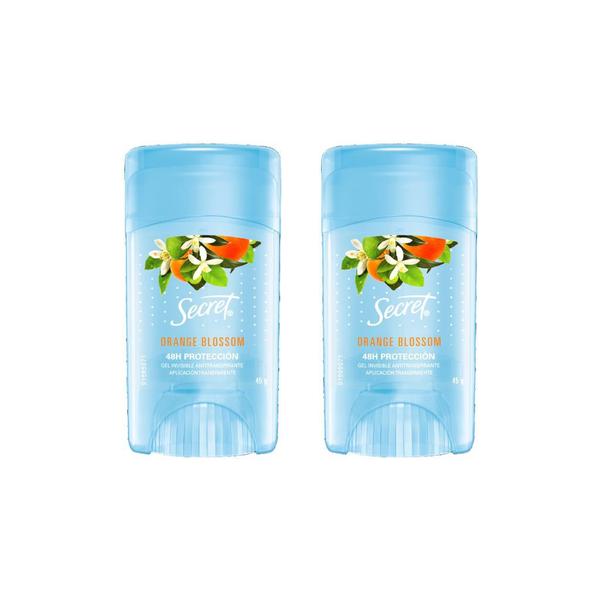 Imagem de Desodorante Secret Stick Gel Orange Blossom 45g - Kit C/ 2un