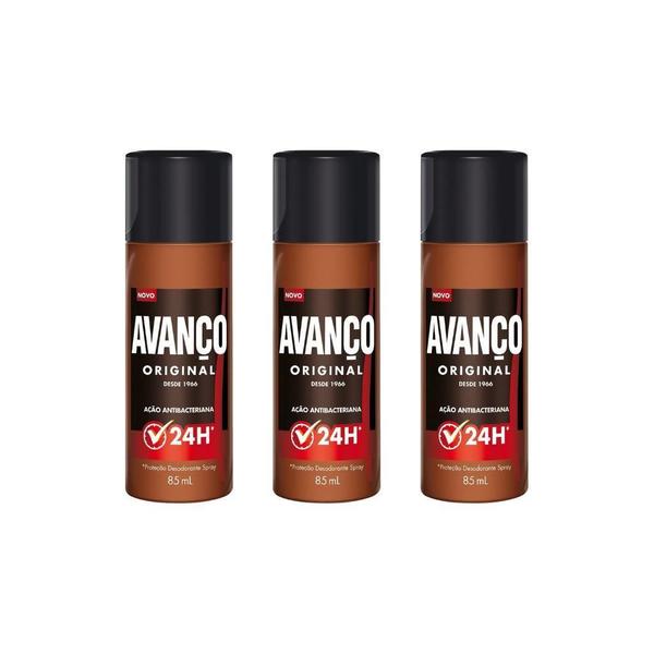 Imagem de Desodorante Spray Avanço 85Ml - Kit Com 3Un