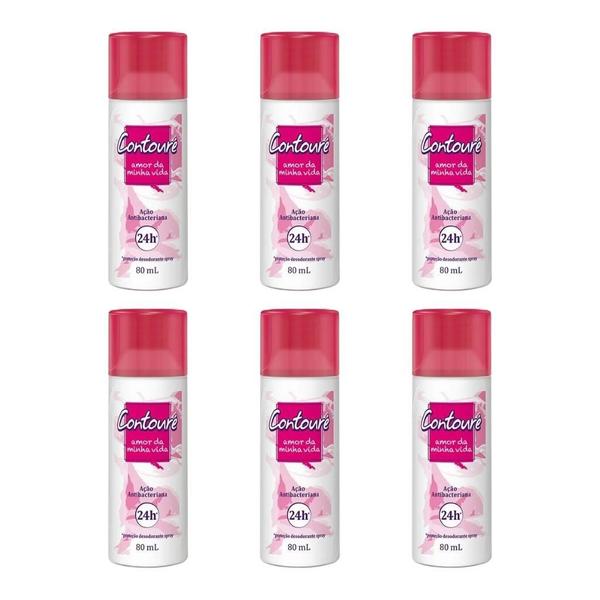 Imagem de Desodorante Spray Contoure 80Ml Amor Da Minha Vida - 6Un