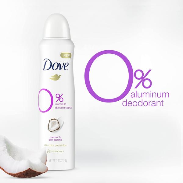 Imagem de Desodorante Spray Dove 0% Alumínio 48h Protection 120mL, pacote com 3