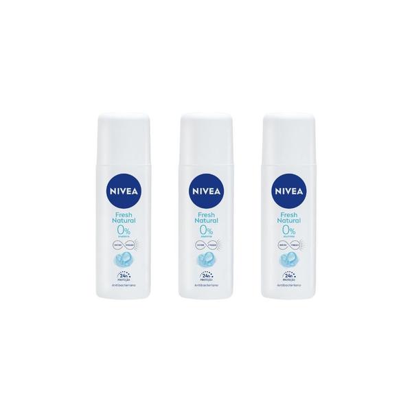 Imagem de Desodorante Spray Nivea Feminino Fresh 90Ml-Kit C/3Un