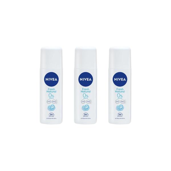 Imagem de Desodorante Spray Nivea Feminino Fresh 90ml-Kit C/3un