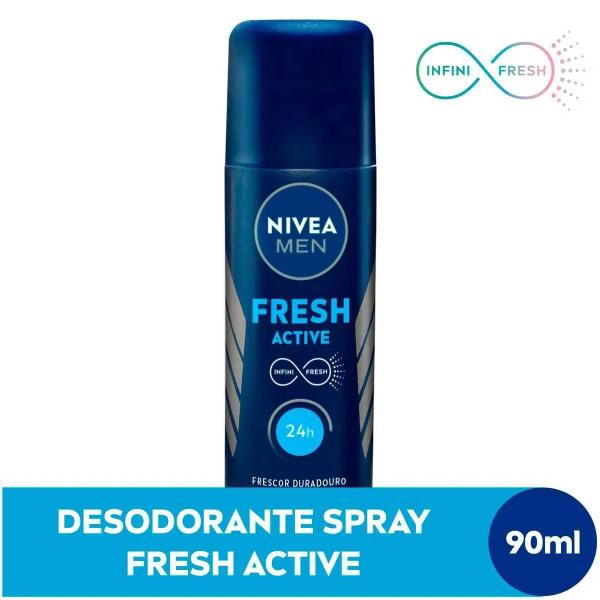 Imagem de Desodorante Spray Nivea Men Fresh Active 24h 90ml