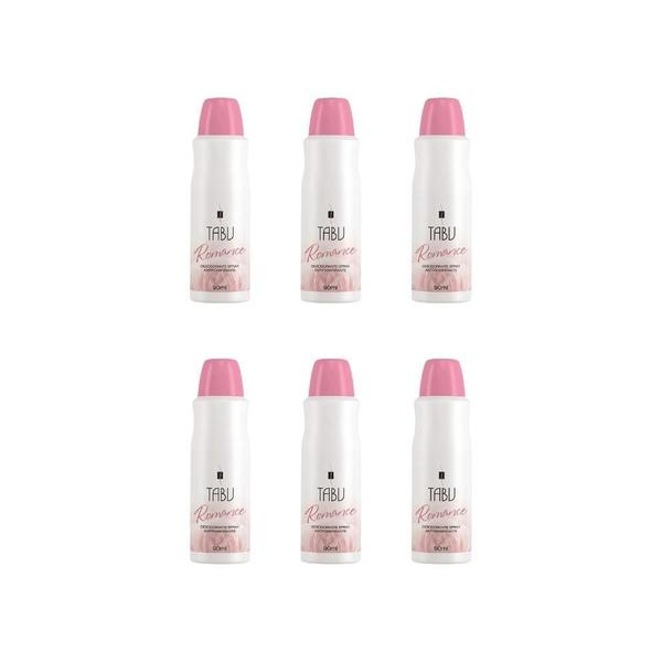 Imagem de Desodorante Spray Tabu 90Ml Romance - Kit C/6Un