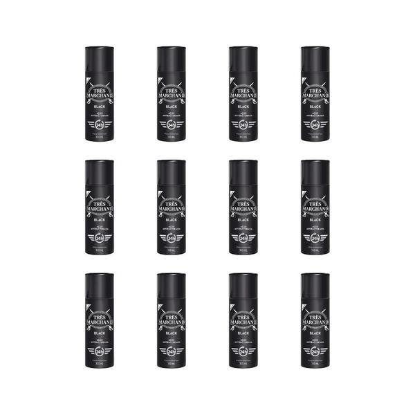 Imagem de Desodorante Spray Tres Marchand 100Ml Black-Kit C/12Un