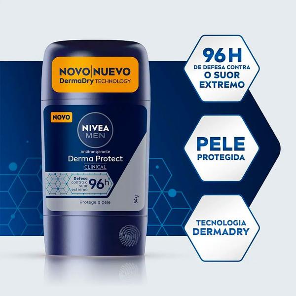 Imagem de Desodorante Stick Nivea Men Clinical Derma Protect 54g