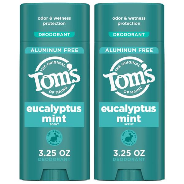 Imagem de Desodorante Tom's of Maine, eucalipto, menta, sem alumínio, 95 mL, pacote com 2 unidades