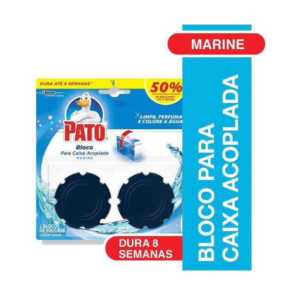 Imagem de Desodorizador Sanitário Pato para Caixa Acoplada Marine 2 Unidades 40g cada