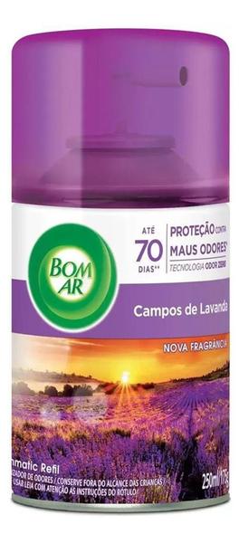 Imagem de Desodorizante Bom Ar Ar Wick Campos De Lavanda 250ml Kit 3