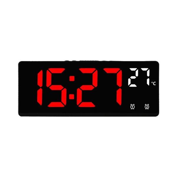 Imagem de Despertador Digital com Controle de Voz e Display de Temperatura - LED, Snooze, 12/24H e Modo Noturno