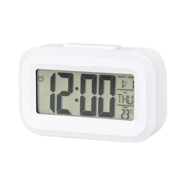 Imagem de Despertador Digital LED com Luz de Fundo, Snooze, Data, Hora e Calendário - Relógio de Mesa Multifuncional