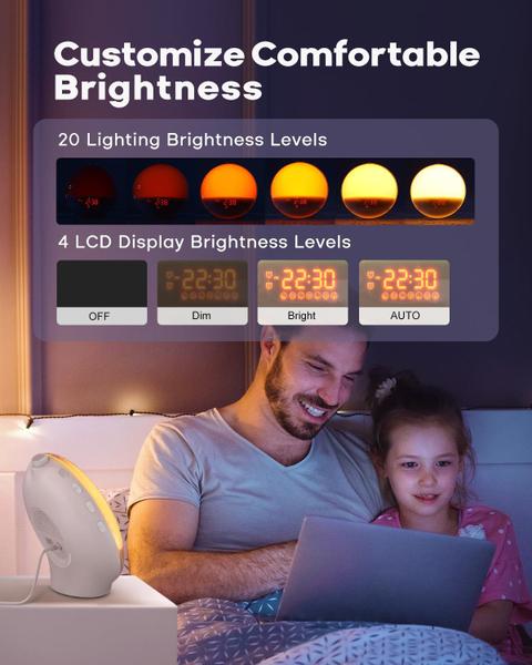 Imagem de Despertador Sunrise Dekala Smart Wake Up Light com controle de aplicativo