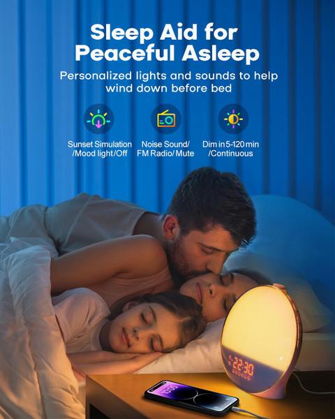 Imagem de Despertador Sunrise Dekala Smart Wake Up Light com controle de aplicativo