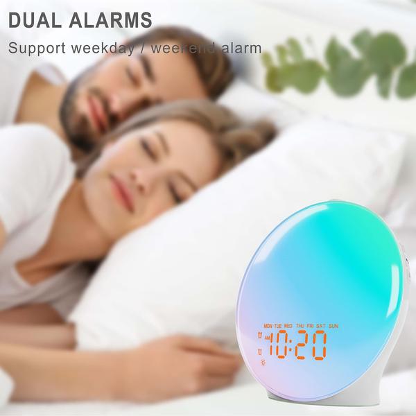 Imagem de Despertador Wake Up Light Sunrise JALL K8 para quarto de crianças