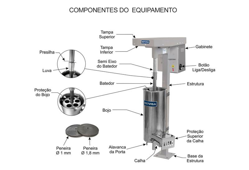 Imagem de Despolpadeira De Frutas Acerola / Açai Dg20 Litros - Metvisa