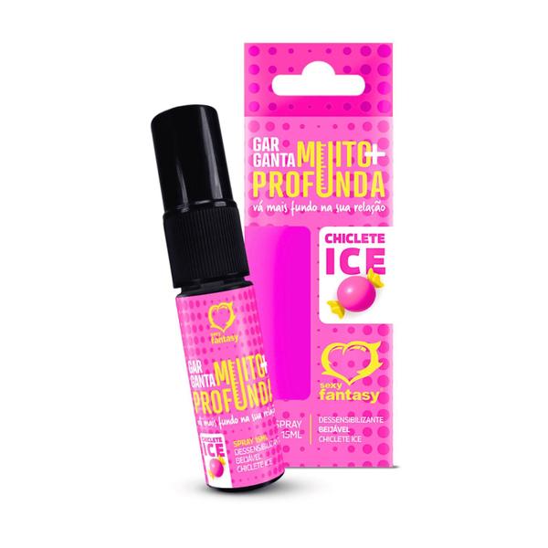 Imagem de Dessensibilizante Spray Garganta Muito+Profunda Beijável ICE Chiclete