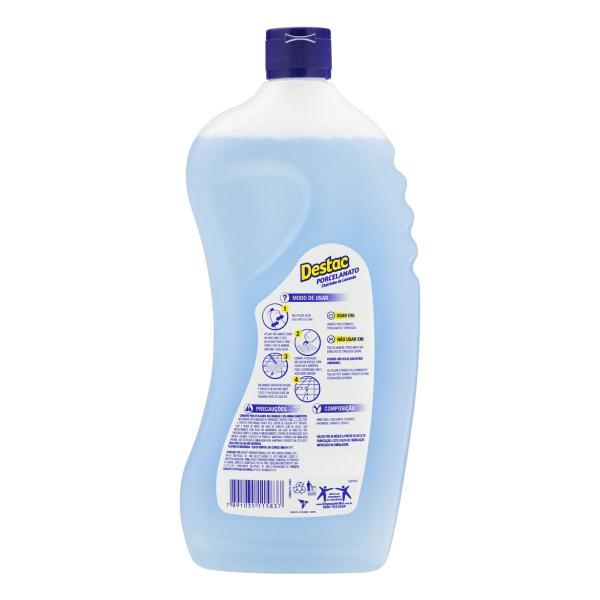 Imagem de Destac Porcelanato 3 Em 1 Limpa Perfuma Da Brilho Cheirinho De Lavanda 750ml Destac