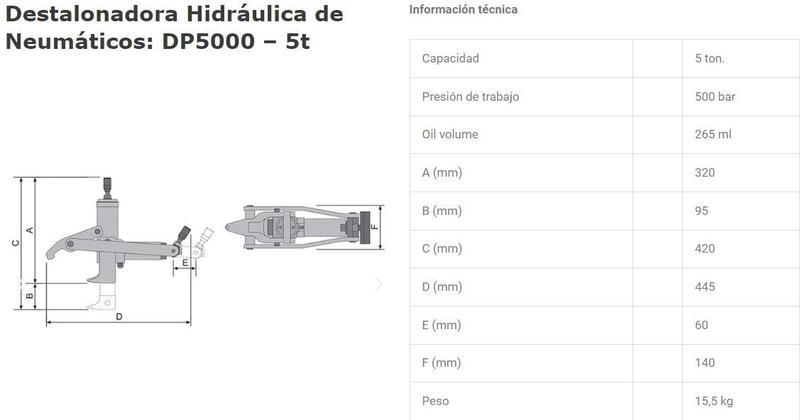 Imagem de Destalonador Hidráulico de Pneus DP13000 de 13 toneladas  - Bovenau