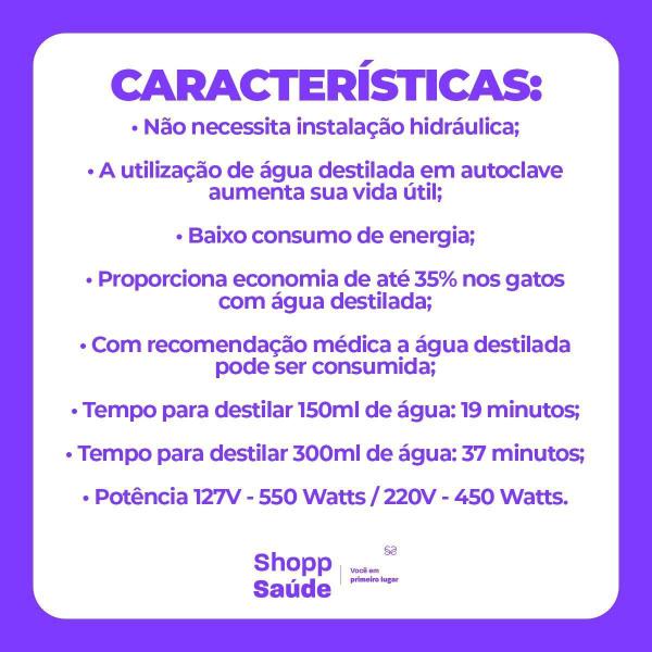 Imagem de Destilador De Água Cristófoli P/ Autoclave 3,8l Bancada 110v