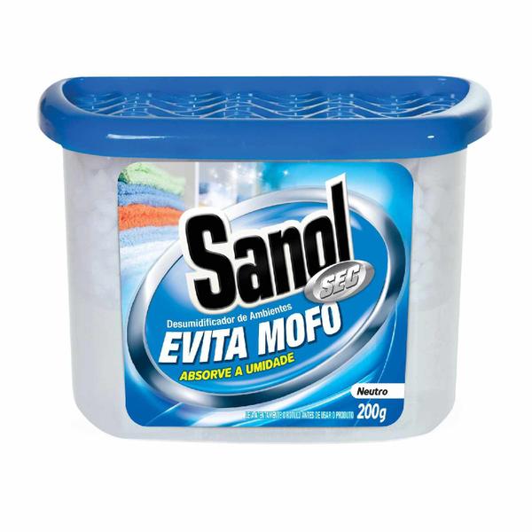 Imagem de Desumidificador de Ambientes Evita Mofo Sanol Neutro 200g