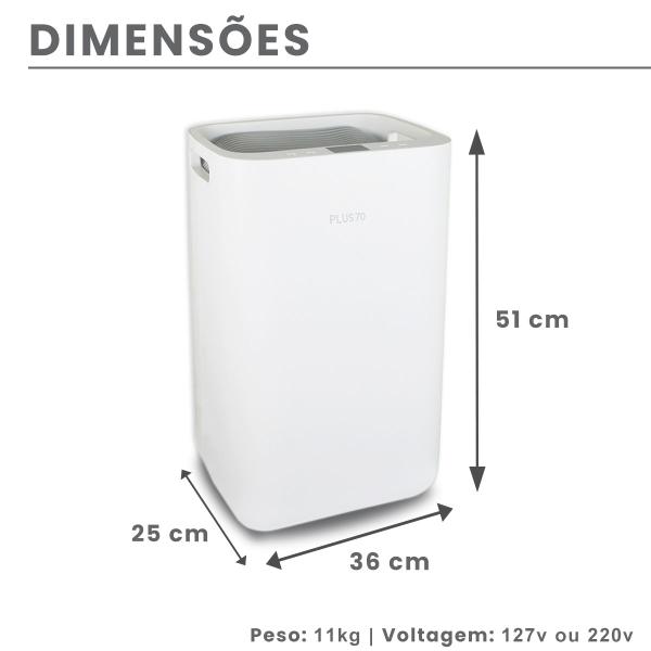 Imagem de Desumidificador de ar Desidrat New Plus 70  220V  Branco