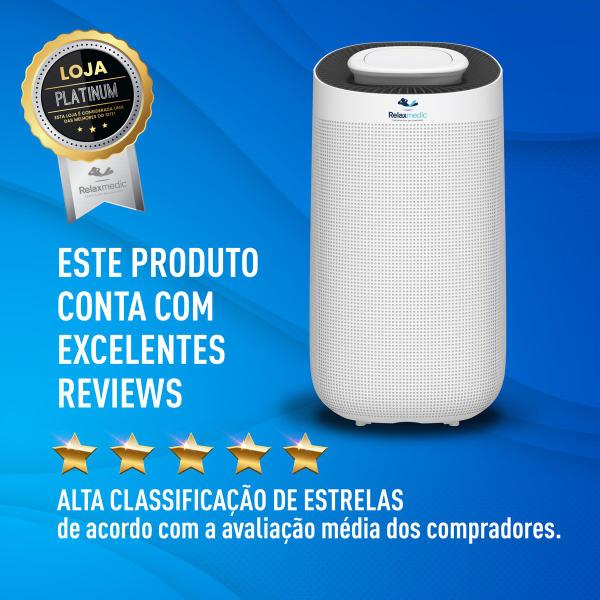 Imagem de Desumidificador de ar elétrico compressor wifi relaxmedic 220v