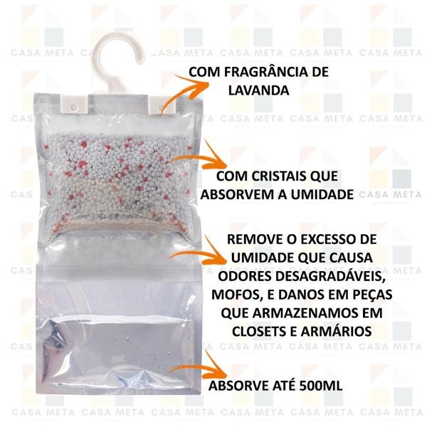 Imagem de Desumidificador De Armarios Dry Closet Ordene Antimofo Kit 20