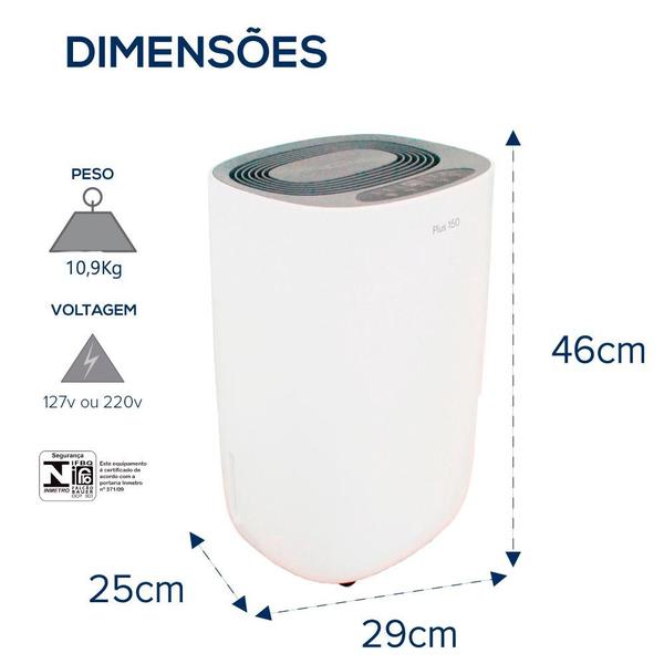 Imagem de Desumidificador Elétrico Desidrät smart New Plus 150 Branco