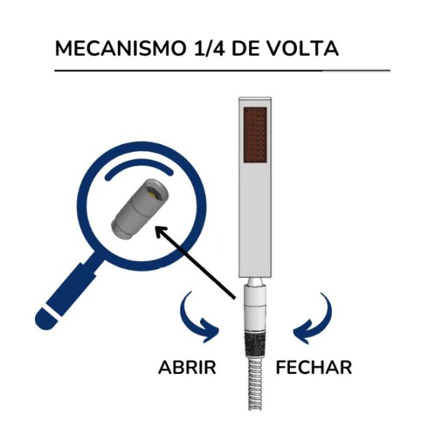 Imagem de Desviador manual p/ ducha de mao latao cromado 982c novo belisco