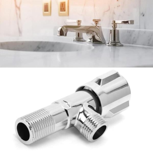 Desviador Torneira Válvula Angular Chuveiro Cromado Polido Bidê 3 Vias - Seven Imagem de Desviador Torneira Válvula Angular Chuveiro Cromado Polido Bidê 3 Vias