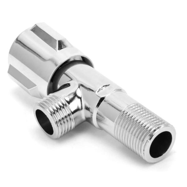 Desviador Torneira Válvula Angular Chuveiro Cromado Polido Bidê 3 Vias - Seven Imagem de Desviador Torneira Válvula Angular Chuveiro Cromado Polido Bidê 3 Vias