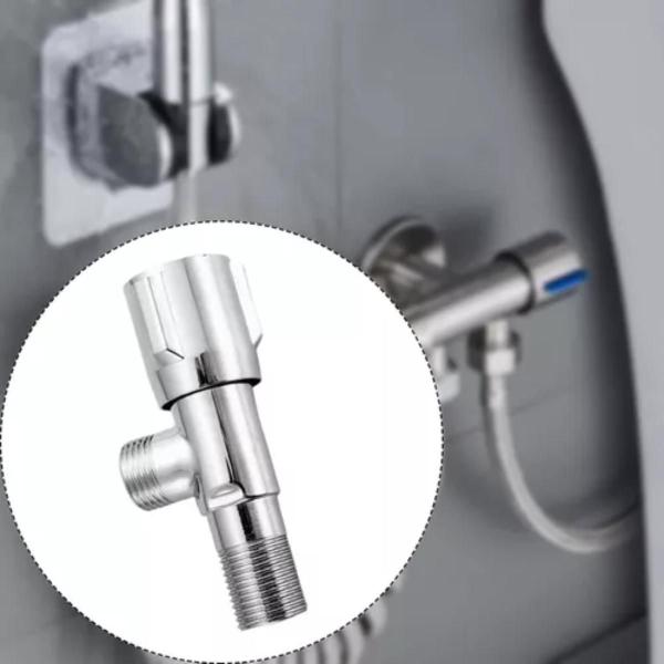Desviador Torneira Válvula Angular Chuveiro Cromado Polido Bidê 3 Vias - Seven Imagem de Desviador Torneira Válvula Angular Chuveiro Cromado Polido Bidê 3 Vias