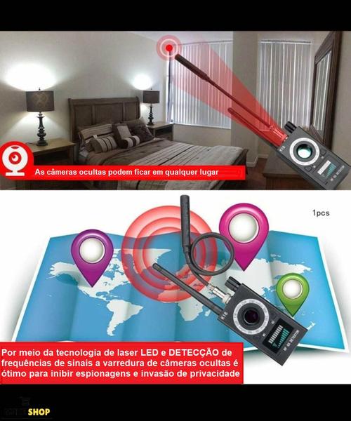 Imagem de Detector Anti-espião Vassourinha K18 Câmera Áudio Vídeo Frequência Rastreador GPS GSM